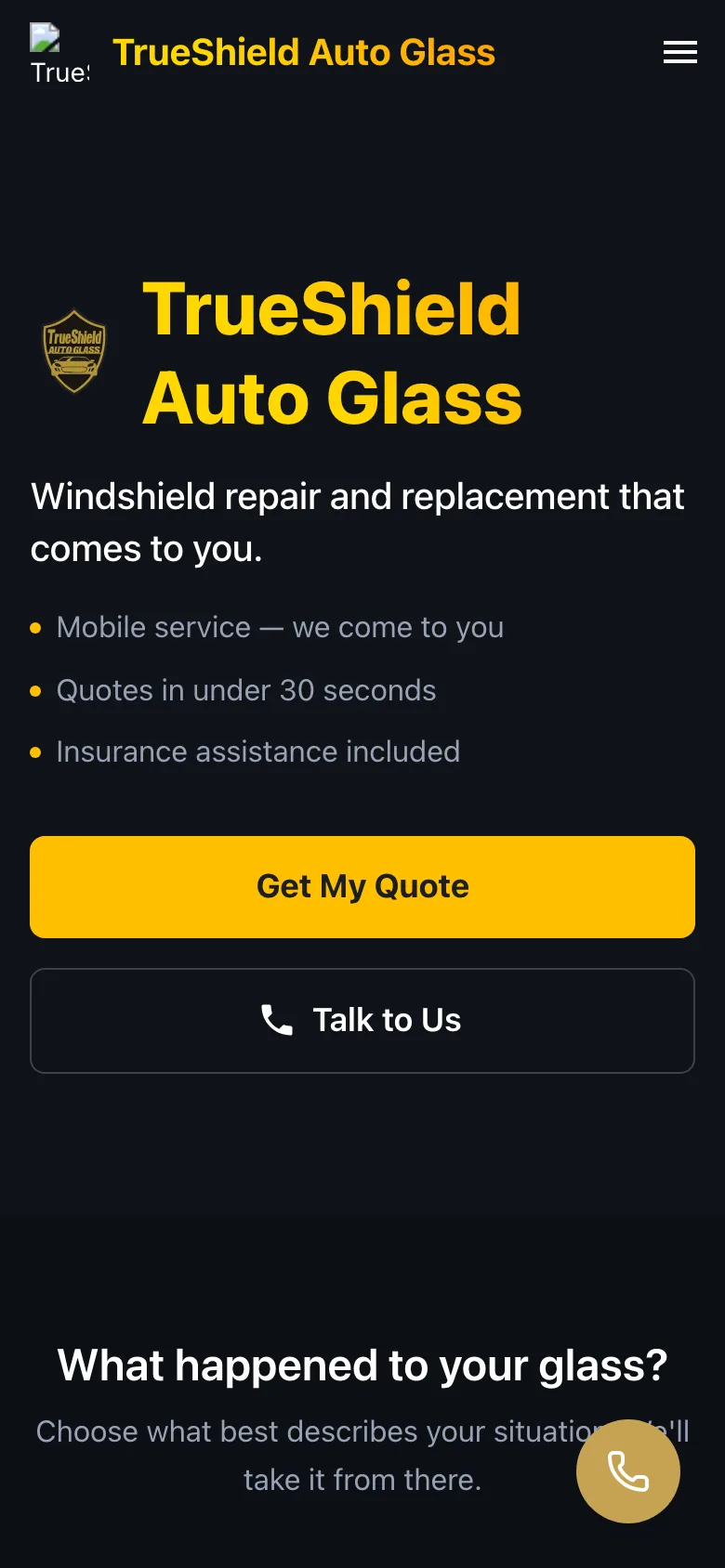 TrueShield — mobile experience